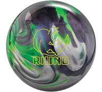 Bowlerstore Products Brunswick PRE-DRILLED Rhino Reactive Bowling Ball - Carbon/Lime/Silver Pearl 10lbs