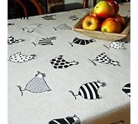 Bowley & Jackson French linen chickens print oilcloth