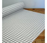 Bowley & Jackson Oilcloth Table Linen Fabric Gustavian natural gingham check