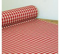 Bowley & Jackson Oilcloth Table Linen Fabric Gustavian red gingham check