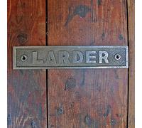 Bowley & Jackson Old fashioned traditional cast metal plate larder door sign.