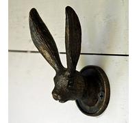 Bowley & Jackson Vintage cast metal hare portrait coat hook