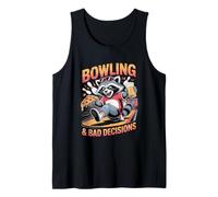 Bowling and Bad Decisions Raccoon Beer Pizza Tank Top