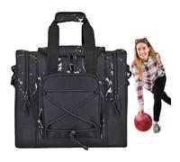 Bowling Bag, Bowling Bags | 1 Ball Bowling Bag | Adjustable Belt, Multifunctional Padded Towel, Shoes, Bowling Bag for Men and Women., Black, Consulte la descripción, See description