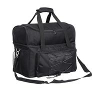Bowling Bags - Bowling Shoulder Bag | Lawn Bowls Bag | Black Polyester Fiber Ball Tote with Divider and Holder | 16.93x8.66x12.6inch Portable Sports Balls Storage for Men | Ideal for Practice