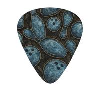 Bowling Ball 12 Pack Guitar Picks With 3 Thicknesses And Storage Box, Abs Plectrums For Electric Bass Guitar Players