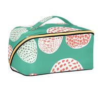 Bowling Ball Coral Toiletry Bag with dividers Waterproof Cosmetic Bag For Purse Travel-Size Accessories
