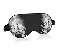 Bowling Ball Crashing into The Pins WithEye Masks Cover Blocks Light Sleep Mask Shade Cover Blindfold Relaxing Eyeshade Cover with Adjustable Head Strap for Men Women Kids