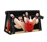 Bowling Ball Travel Makeup Bag for Women Men Kids Girls Boys Ball Multipurpose Wash Pouch Bag Toiletry Cosmetic Toiletries Shower Bag Organizer