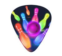 Bowling Balls Guitar Plectrums, 12 Pcs Lightweight Guitar Plectrums, 0.46mm/0.71mm/0.96mm Thickness For Acoustic Guitar Acoustic Electric Guitar Ukulele Bass