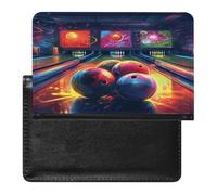 Bowling Balls Passport Holder Cover Wallet RFID Blocking Leather Passport Wallet Passport Cover Passport Protector Credit Card Hold Travel Accessories