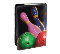 Bowling Balls Printed Passport Holder - 6.5 x 4.5 Inch RFID Blocking Travel Wallet,Stylish Passport Cover,Lightweight Document Organizer for Cards