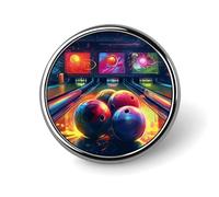 Bowling Balls Round Badge Cute Enamel Lapel Pin Brooches Button Pin Personalized Clothing Decoration Unisex Badge Holder Hats Bags Shirts Decor