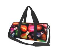Bowling Balls Round Travel Duffel Bag - Large Capacity Durable Carry-On Bag for Vacation, Gym, Short Trips