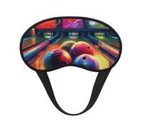 Bowling Balls Sleep Mask for Side Sleeper Eye Mask for Sleeping Light Blocking Soft Breathable Sleep Eye Mask for Women Men Adjustable Elastic Strap Travel Nap Blackout Eye Shade Cover