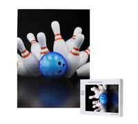 Bowling Bottle Print,500 Pieces Wooden Jigsaw Family Game Jigsaw Puzzles for Adults Teens