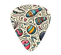 Bowling-Doodles-Bowl 12 Pack Guitar Picks With 3 Thicknesses And Storage Box, Abs Plectrums For Electric Bass Guitar Players