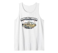 Bowling Green Kentucky Vintage Skyline Retro City Graphic Tank Top