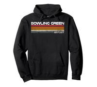 Bowling Green Kentucky Vintage Stripes Design Pullover Hoodie