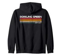 Bowling Green Kentucky Vintage Stripes Design Zip Hoodie