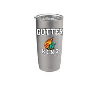 Bowling Gutter King Funny Bowler Humor Stainless Steel Insulated Tumbler