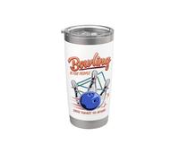 Bowling is for People with Talent to Spare Retro 80's Bowler Stainless Steel Insulated Tumbler