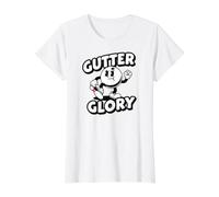 Bowling League Gutter Glory Retro Bowler Value Graphic T-Shirt, Women, White, L