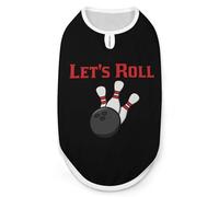 Bowling Let's Roll Dog And Cat Clothes Pet Summer Sleeveless T Shirt Basic Vest S