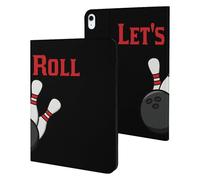 Bowling Let's Roll Slim Case Compatible with iPad 10th 9th 8th 7th Generation 2022 2021 2020 2019 Protective Cover Stand