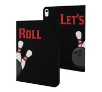 Bowling Let's Roll Slim Case Compatible with iPad 10th 9th 8th 7th Generation 2022 2021 2020 2019 Protective Cover Stand