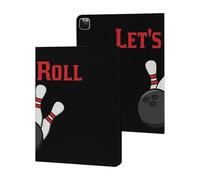Bowling Let's Roll Slim Case Compatible with iPad 10th 9th 8th 7th Generation 2022 2021 2020 2019 Protective Cover Stand