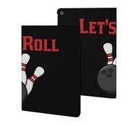 Bowling Let's Roll Slim Case Compatible with iPad 10th 9th 8th 7th Generation 2022 2021 2020 2019 Protective Cover Stand