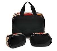 Bowling Makeup Bag for Women Men, Bowling Ball Translucent Cosmetic Bag Wash Pouch Shower Bag 3 Pcs Travel Toiletry Toiletries Cosmetic Organizer