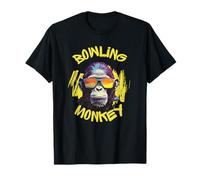 Bowling Monkey Strike Alley Sports Team Celebration Party T-Shirt