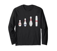 Bowling pin Comparison Five-pin Tenpin Duckpin and Candlepin Long Sleeve T-Shirt
