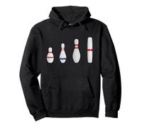 Bowling pin comparison five-pin tenpin duckpin and candlepin Pullover Hoodie