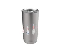 Bowling pin Comparison Five-pin Tenpin Duckpin and Candlepin Stainless Steel Insulated Tumbler