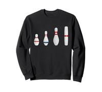 Bowling pin comparison five-pin tenpin duckpin and candlepin Sweatshirt