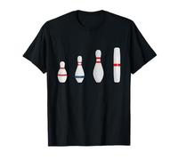 Bowling pin Comparison Five-pin Tenpin Duckpin and Candlepin T-Shirt