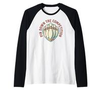 Bowling Pin Down The Competition Bowler Raglan Baseball Tee