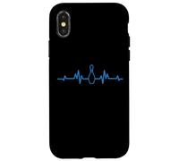 Bowling Pin ECG Heartbeat Pulse Line Bowler Player Funny Fun Case for iPhone X/XS