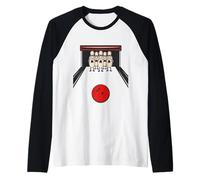 Bowling Pin Scared Pins Funny Bowler Player Kids Boys Men Raglan Baseball Tee