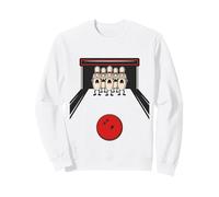 Bowling Pin Scared Pins Funny Bowler Player Kids Boys Men Sweatshirt