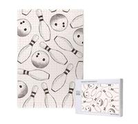 Bowling Pins And Balls,1000 Pieces Wooden Jigsaw Family Game Jigsaw Puzzles for Adults Teens