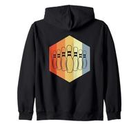 Bowling Pins Bowling Player Ten-Pin Bowling Zip Hoodie
