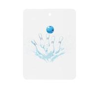 Bowling Pins Ocean Waves Car Air Freshener Aromatherapy Tablet Hanging Decor for Rearview Mirror Dorm