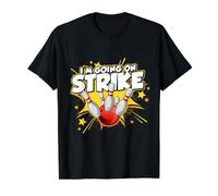 Bowling Player Design for Bowler - I'm Going On Strike Value Graphic T-Shirt, Men, Black, S