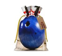 Bowling Print Christmas Burlap Drawstring Gift Bags Reusable Gift Bags, Holiday Packaging With Rustic Charm