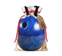 Bowling Print Drawstring Bags Burlap Gifts Bag With Drawstring Gift Bags For Wedding/Party/Festival/Storage