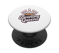 Bowling Queens Crown Pins Women Bowling League PopSockets Adhesive PopGrip